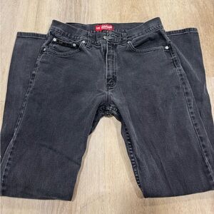 Lee Men's Black Regular Fit Straight Leg Jeans